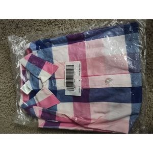 BNIP  BLAIR PINK & BLUE BUTTON DOWN SHIRT - SIZE SMALL